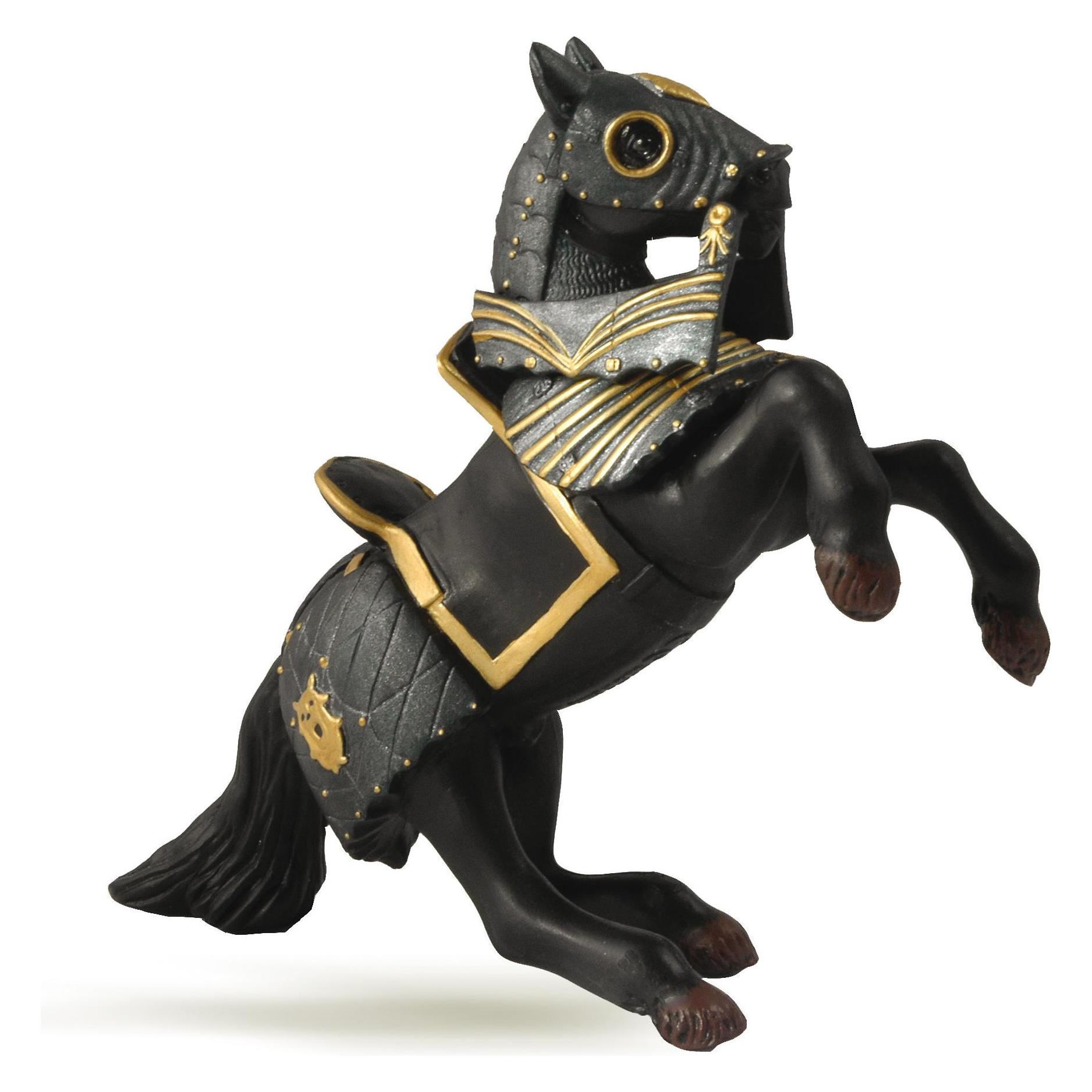 Papo Schwarzes Pferd mit Rüstung (39276)