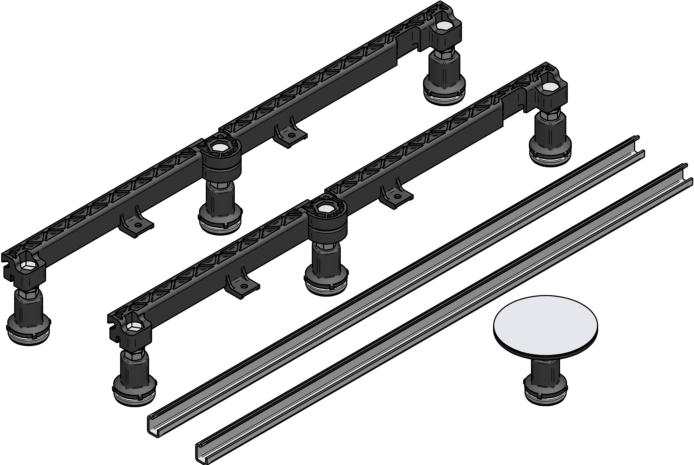 mabo Sanitec Erweiterungsset 101392 2000 mm für Duschwannen von 700 x 1250 mm bis 1250 x 2000 mm