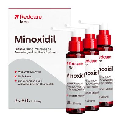 Minoxidil Redcare 50mg/ml Lsg.z.Anwendung a.d.Haut 3x60 ml Lösung