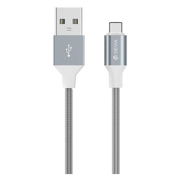 Devia Pheez Series Cable for Micro USB (5V 2.4A,1M) grey (1 m, USB 2.0, 5 W) (120EC0460002)