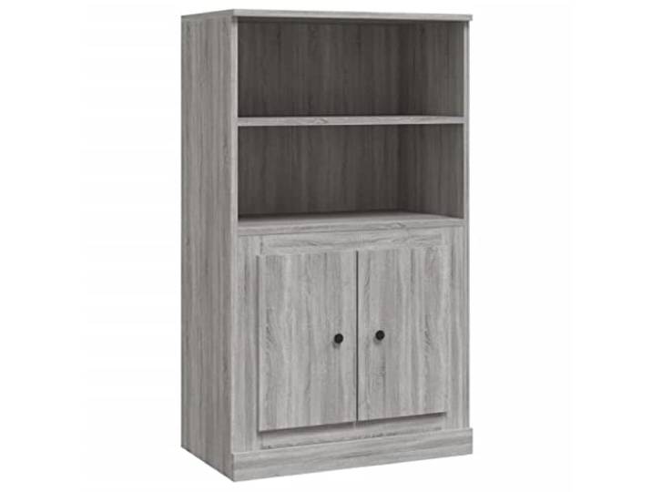 KKgypkn Highboard Grau Sonoma 60x35,5x103,5 cm Holzwerkstoff Viel Stauraum, stabile Konstruktion, glatte Oberfläche, mit Wandhalterung