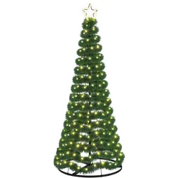vidaXL LED-Lametta-Weihnachtsbaum mit Ständer EKENAS 180 cm 220 LEDs 42055405