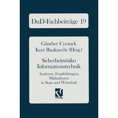 Sicherheitsrisiko Informationstechnik, Taschenbuch von , Vieweg & Teubner, 978-3-528-05295-9