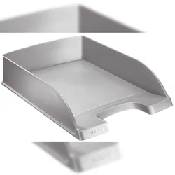 Leitz 5227-00-84 5227 Briefkorb Standard Plus - A4, Polystyrol, silber
