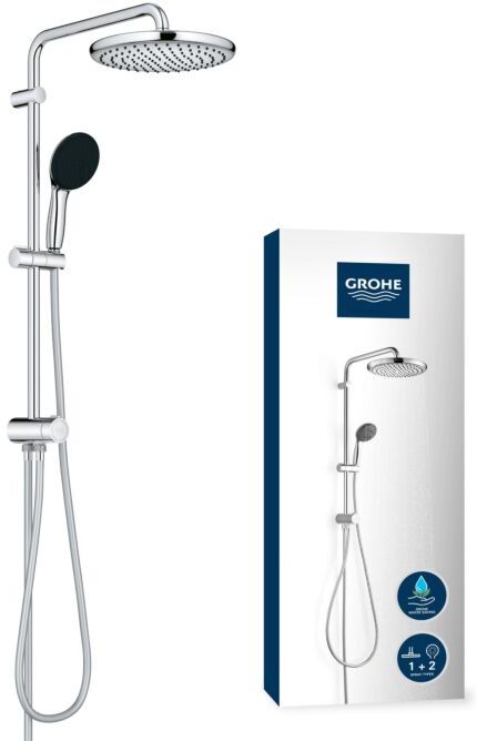 Grohe Vitalio Start System 250 Flex Duschsystem 26680001 mit Umstellung für die Wandmontage chrom