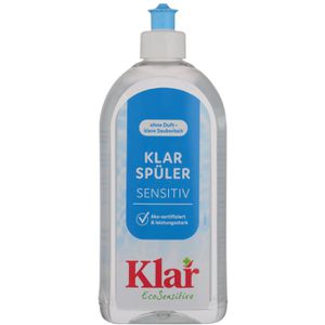 Klarspüler EcoSensitive, ohne Duftstoffe, biologisch abbaubar, streifenfreie Trocknung, Flasche, 500 ml
