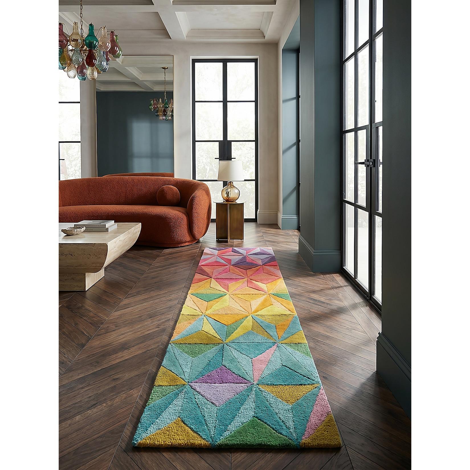 Läufer geometrisch Bunt 60 x 230 cm - DERWENT Kadima Design