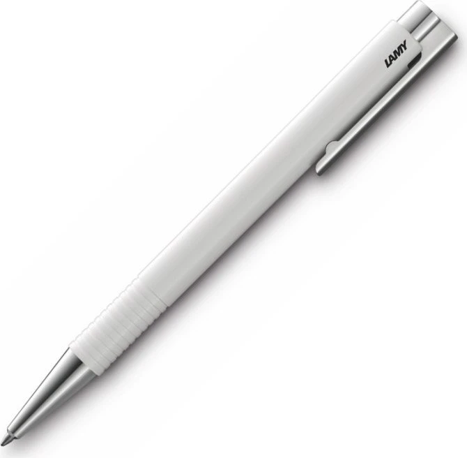 LAMY Kugelschreiber logo M+ white weiß Schreibfarbe blau, 1 St.