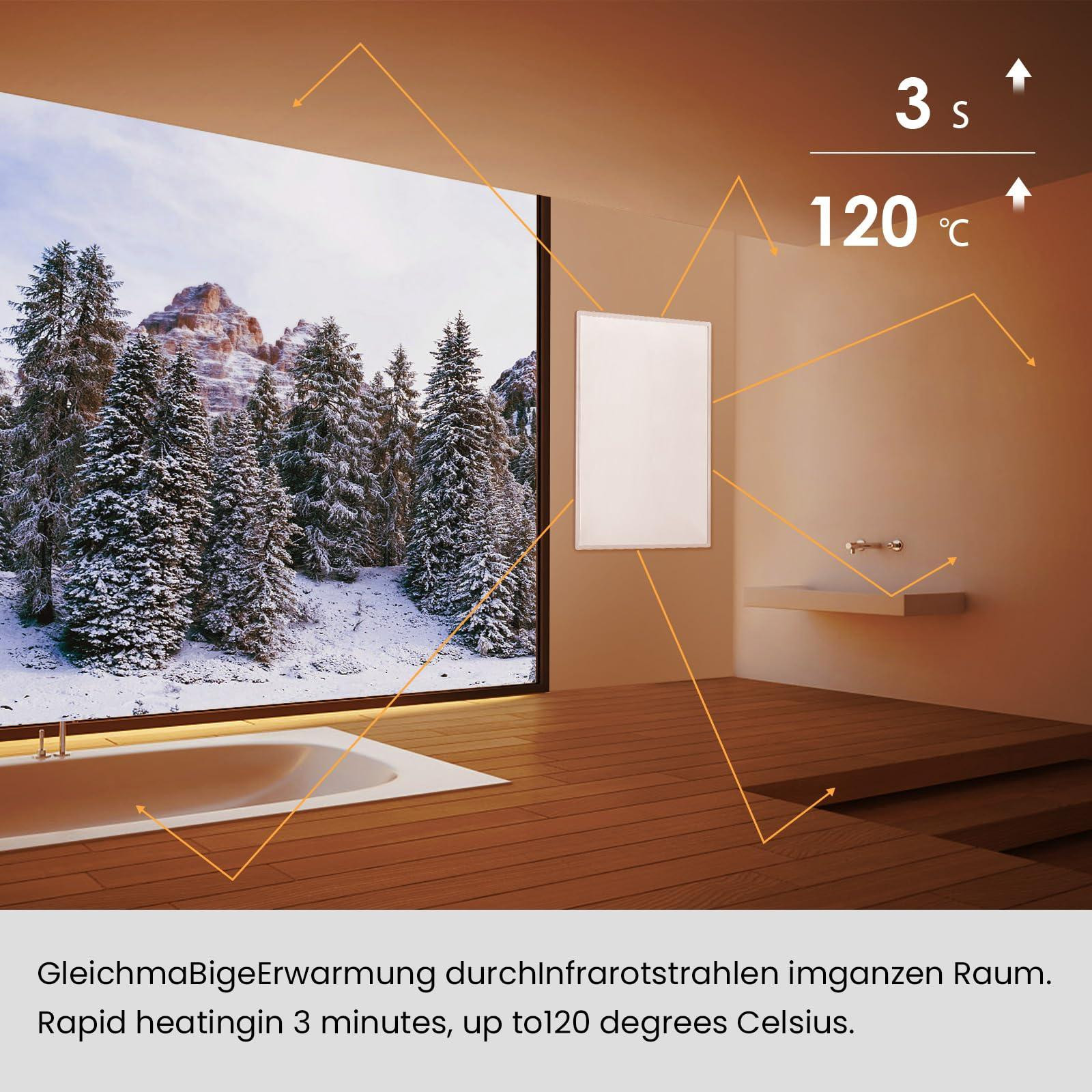 Selius Infraroodverwarming Muurpaneel - 600 Watt - Aluminium - Voor Binnengebruik