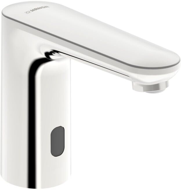 Hansa Robinet de lavabo infrarouge HANSAELECTRA chrome, batterie, portée 123 mm (92512219)