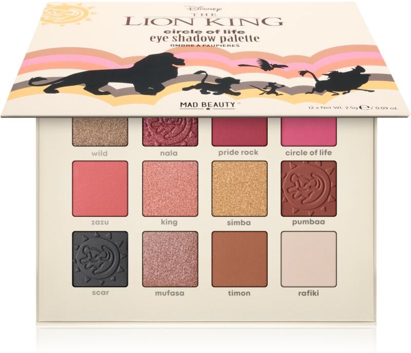 Mad Beauty Lion King Circle of Life eyeshadow palette 12x2.5 g