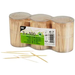 PAPSTAR Zahnstocher braun Holz