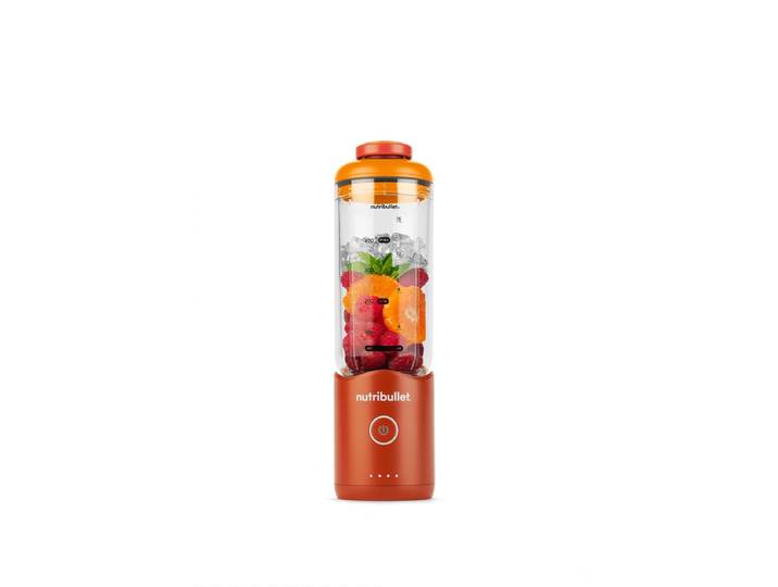 NUTRIBULLET Smoothie-Maker Flex NBP013OR - zerkleinert Eis & gefrorene Früchte, Orange , orange, B:8,2cm H:39cm T:8,2cm, Zerkleinerer, 590ml, BPA-frei mit Trinkdeckel, USB-C & Trageschlaufe, 15+ Mixzyklen, Smoothie-Maker