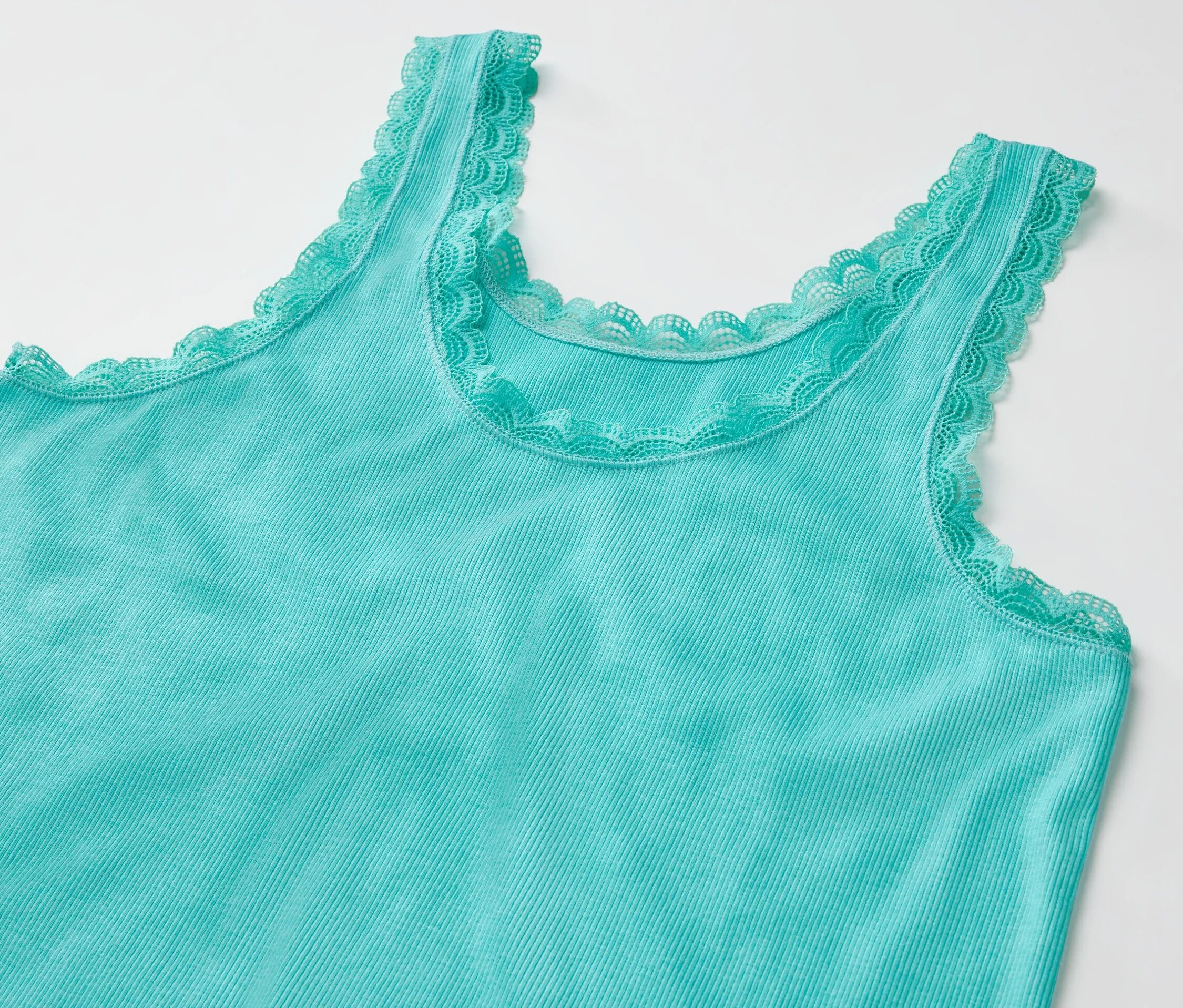 Tchibo - Pyjama-Set in Rippe - Damen - Gr. M - türkis