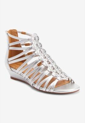 Women's The Helen Sandal by Comfortview in Silver (Size 8 M)