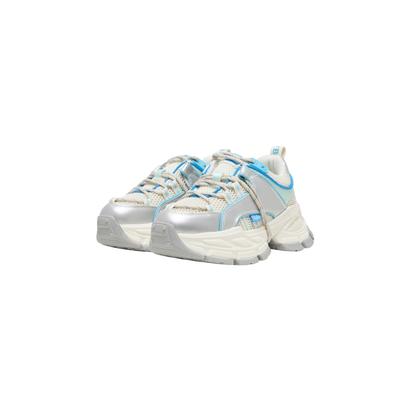 Sneaker BUFFALO "Buffalo SATURN SNEAKER", Damen, Gr. 36, cream, blau, Polyurethan, Schuhe Sneaker