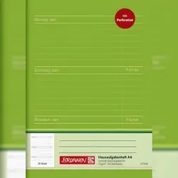 BRUNNEN Hausaufgabenheft A6 24 Blatt Perforation 1046910