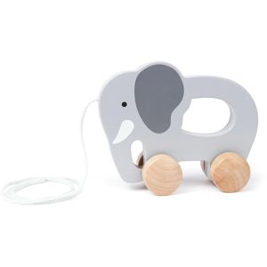 Hape Motorikspielzeug E0908, Nachzieh-Elefant, Nachziehspielzeug aus Holz, ab 1 Jahr
