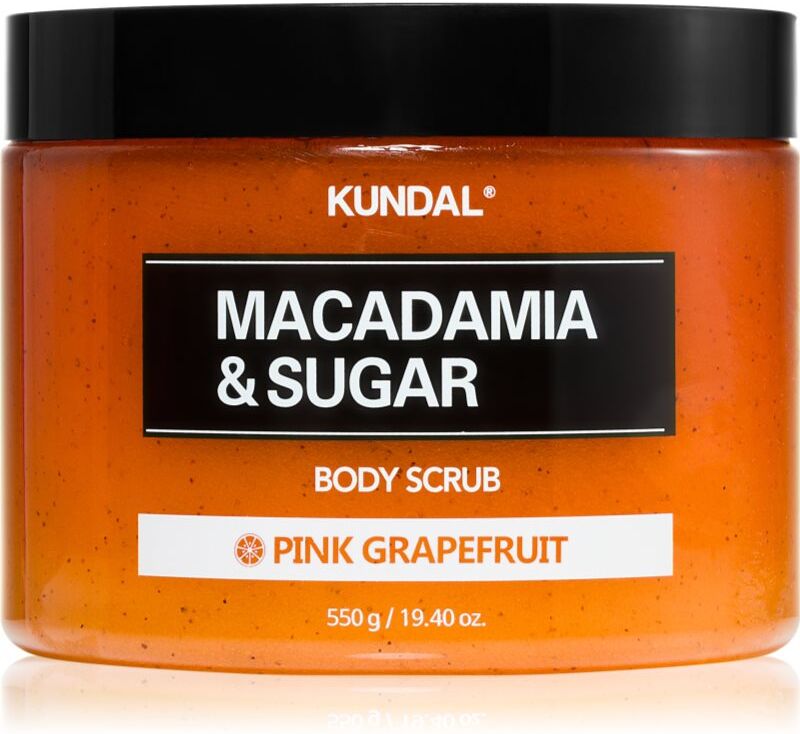 KUNDAL Macadamia & Sugar Body Scrub Pink Grapefruit Gentle Body Scrub with soothing effect 550 g