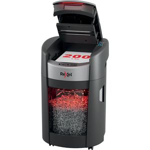 Rexel Aktenvernichter 2025200XEU ShredMax Autofeed+ 200X, 200 Blatt Autofeed, 21 Liter, 4x10 mm Partikelschnitt, P-4