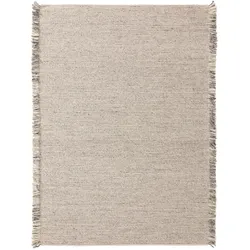 benuta Pure Wollteppich Mary Ivory/Hellgrau 120x170 cm - Naturfaserteppich aus Wolle