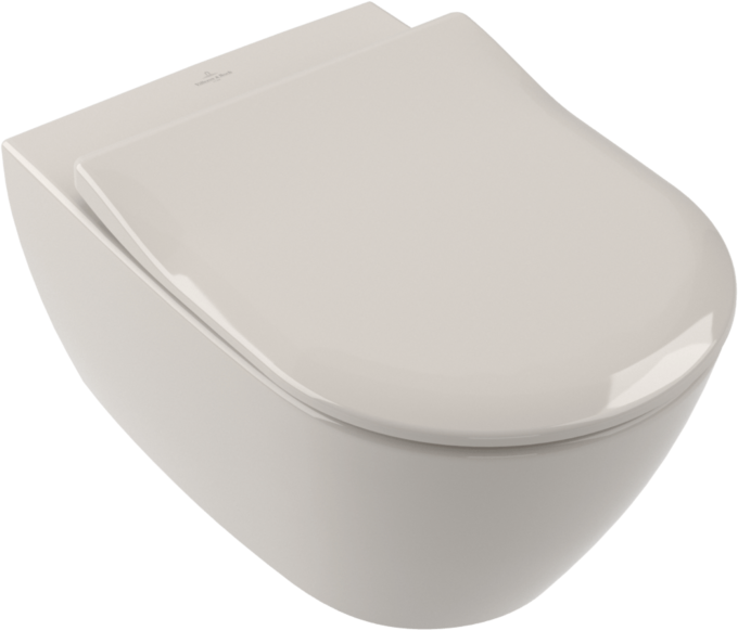 Villeroy und Boch Villeroy & Boch Subway 2.0 WC Sitz 9M78S1R3 pergamon, Slimseat, mit Softclose, Quick Release