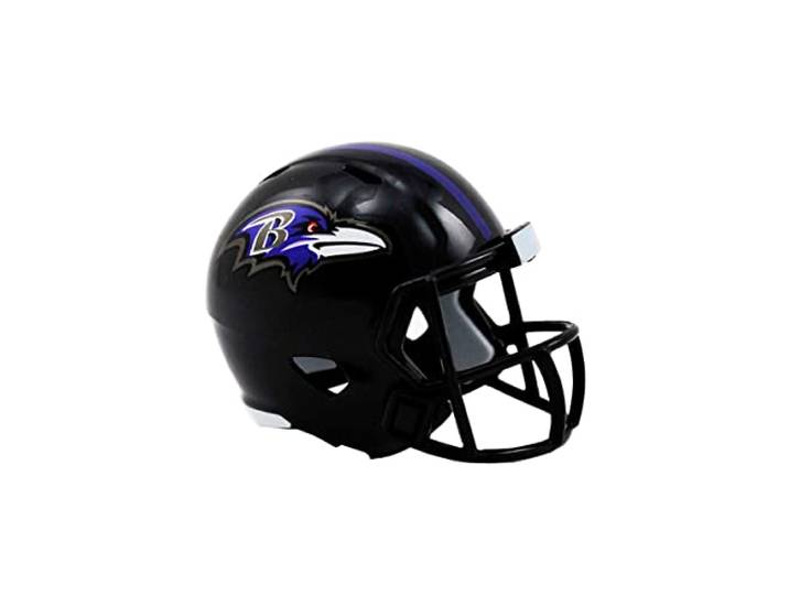 Riddell mini-voetbalhelm, NFL-design: Baltimore Ravens, zakformaat
