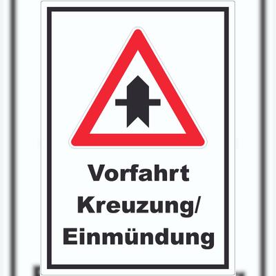 HB-Druck Vorfahrt nächste Kreuzung/Einmündung Aufkleber A2 (420x594mm)