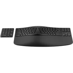 HP Kabellose Tastatur 965 Ergonomic (DE, Kabelgebunden, Kabellos), Tastatur, Schwarz