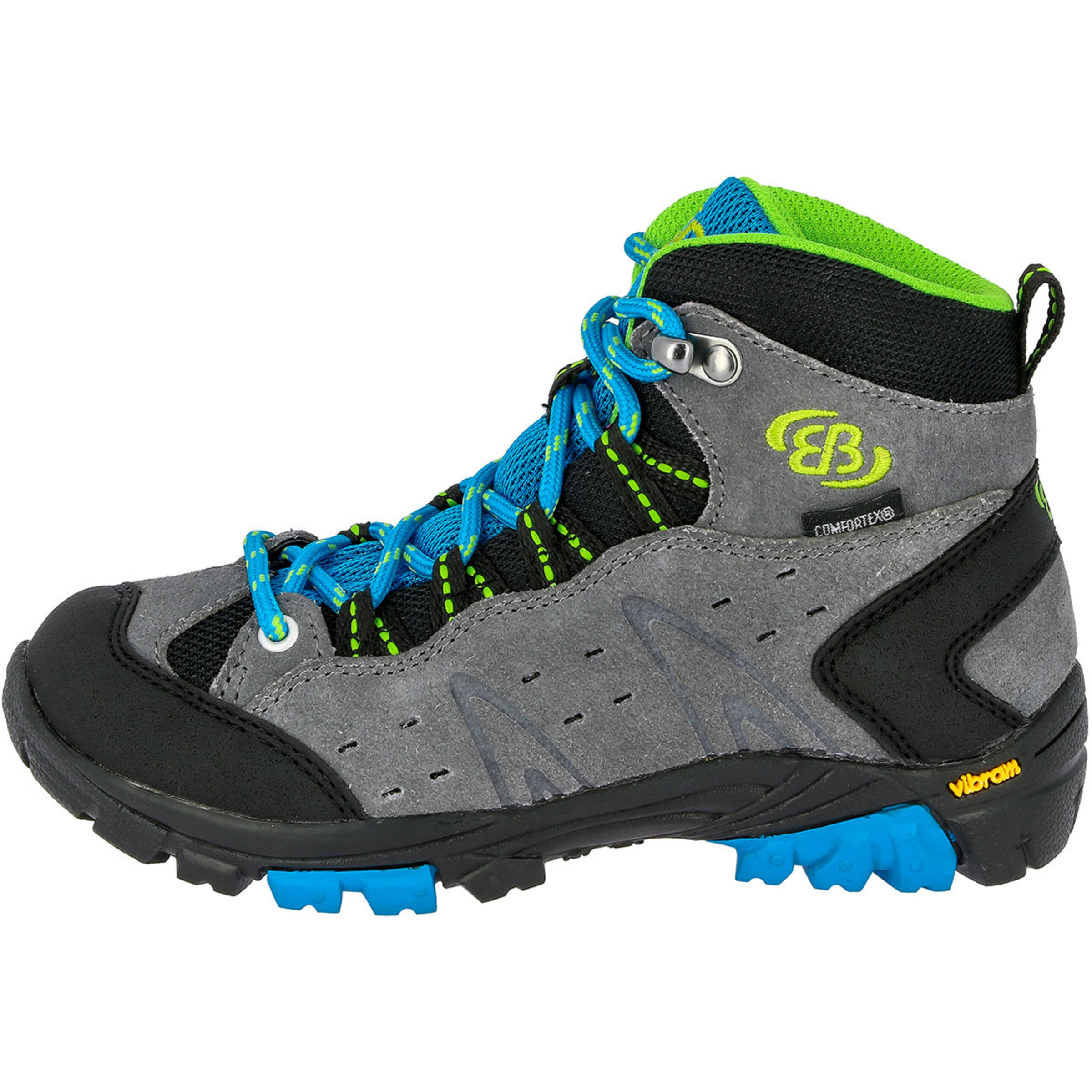 Brütting Mount Bona High Kinder Wanderschuhe grau Größe 36 Trekking Wasserdicht