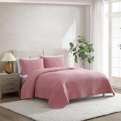 Nautica Seashore Stitch Solid Cotton Reversible Quilt Set