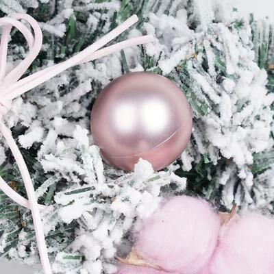 Youfap Market Christmas Wreaths, Pink Snowflake Decorations, Hanging Ornaments For Christmas Atmosphere l