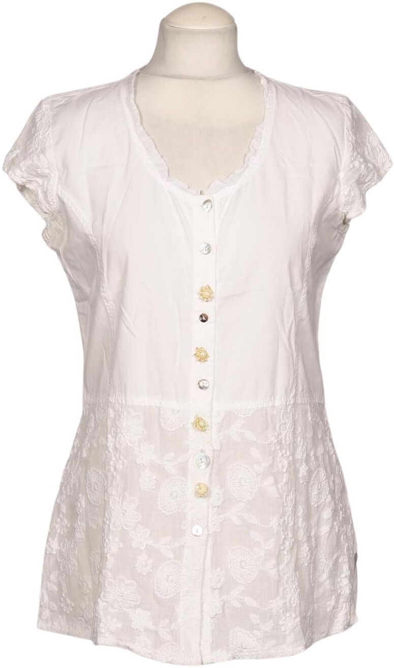 Elisa Cavaletti Damen Bluse, Weiß, Gr. M, Baumwolle - Second Hand
