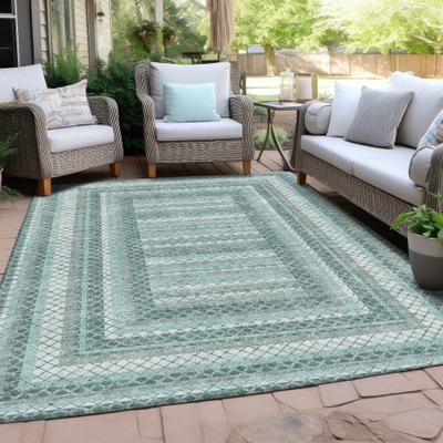 Addison Rugs Machine Washable Indoor/Outdoor Lattice Borders Chantille Rug