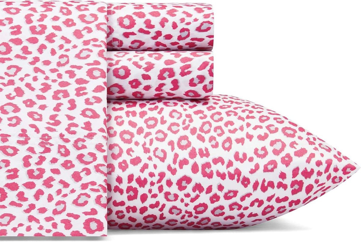 Lakenset Polyester met Luipaardprint voor Queen Maat