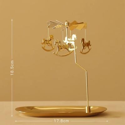 Inspire Essentials Gold Rotating Tealight Candle Holder For Home And Wedding Decor 6