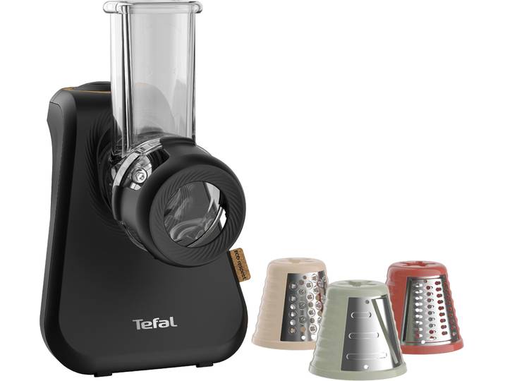TEFAL Zerkleinerer Eco Respect , schwarz, B:16cm H:28,2cm T:27cm, Zerkleinerer, Eco-Design, farblich codiertes Kegelsystem, platzsparend, MB77EN, Zerkleinerer