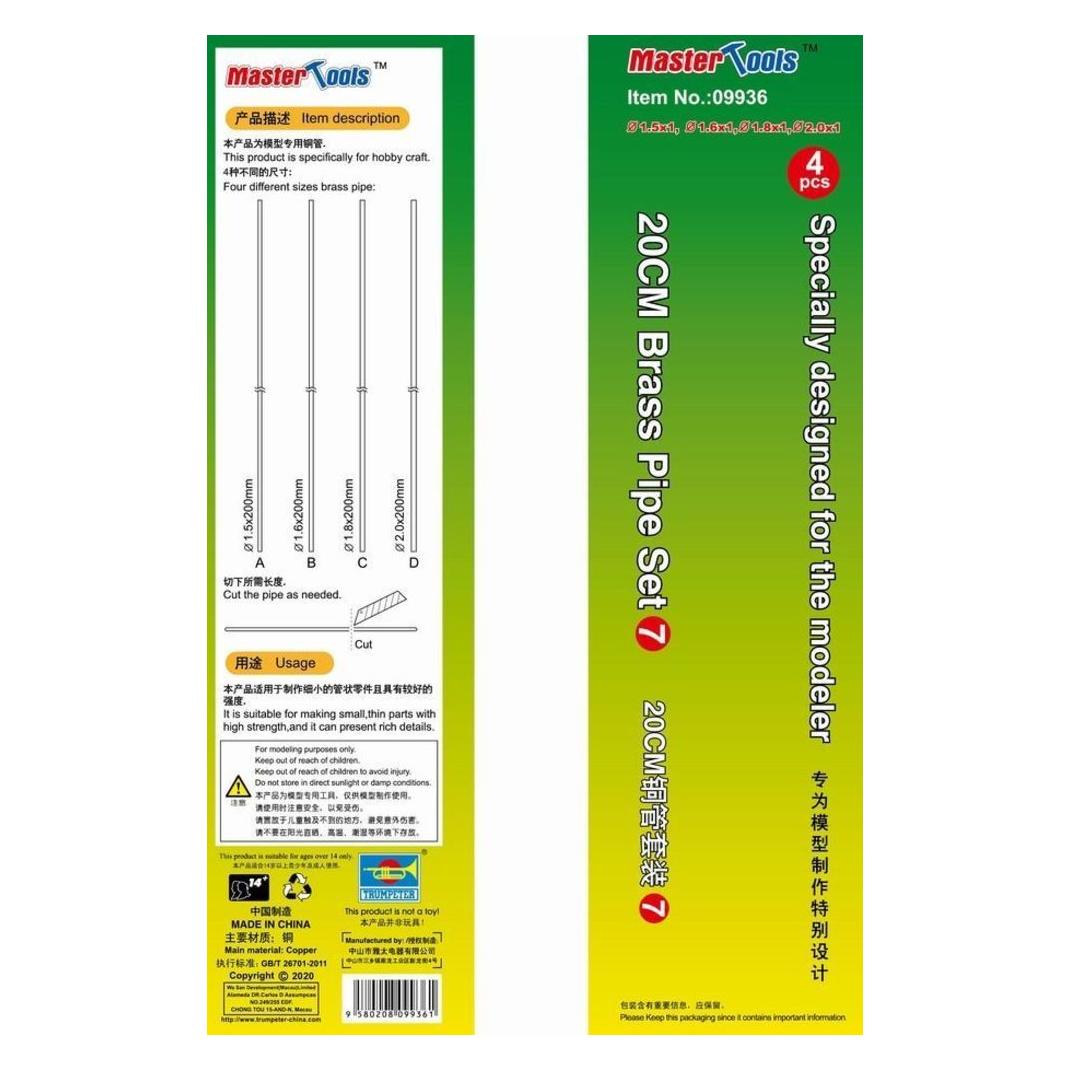 Master Tools 20CM Brass Pipe Set 7 (09936)