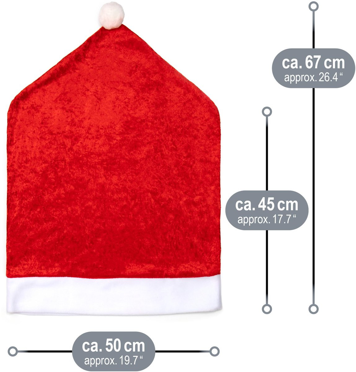COM-FOUR 8x Premium Stoelhoezen Kerstdecoratie voor Eetkamerstoelen
