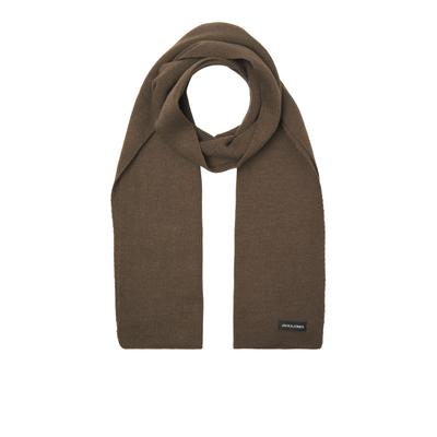 Strickschal JACK & JONES "JACDNA KNIT SCARF NOOS", Herren, cocoa, Strick, Kunstfaser, unifarben, Modetücher, Kunstfaser, aus Strickmaterial