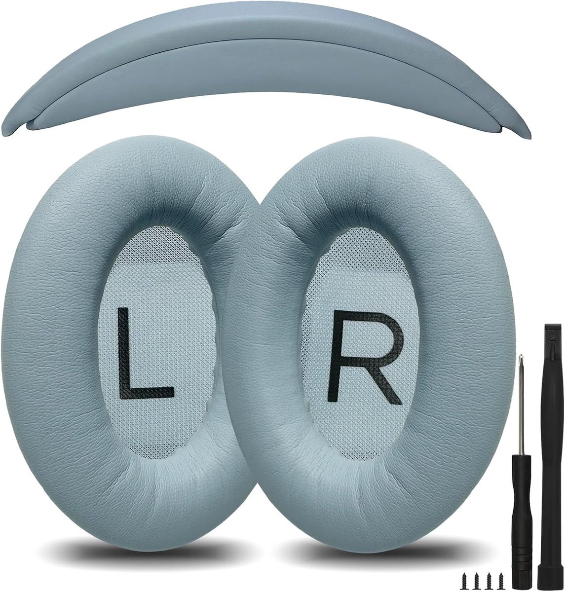 Blauwe oorkussens voor Bose QuietComfort 35, QC35, QC35ii en QC45
