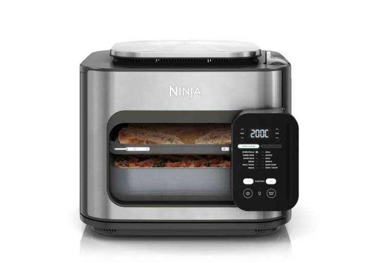 Ninja Combi 12-in-1 Multikocher, Ofen & Heißluftfritteuse, Grau Air Fryer & Grillen, Zubereitung in 15 Min*, Backblech, Pfanne, Crisper-Gittereinsatz, Rezeptanleitung - SFP700EU