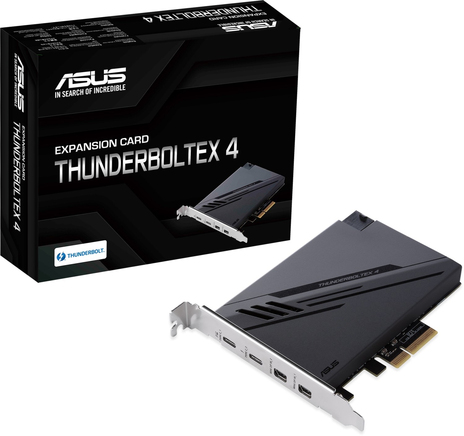 ASUS ThunderboltEX 4, Erweiterungskarte für TB 4, PCIe 3.0 x4, DP 1.4, USB-C