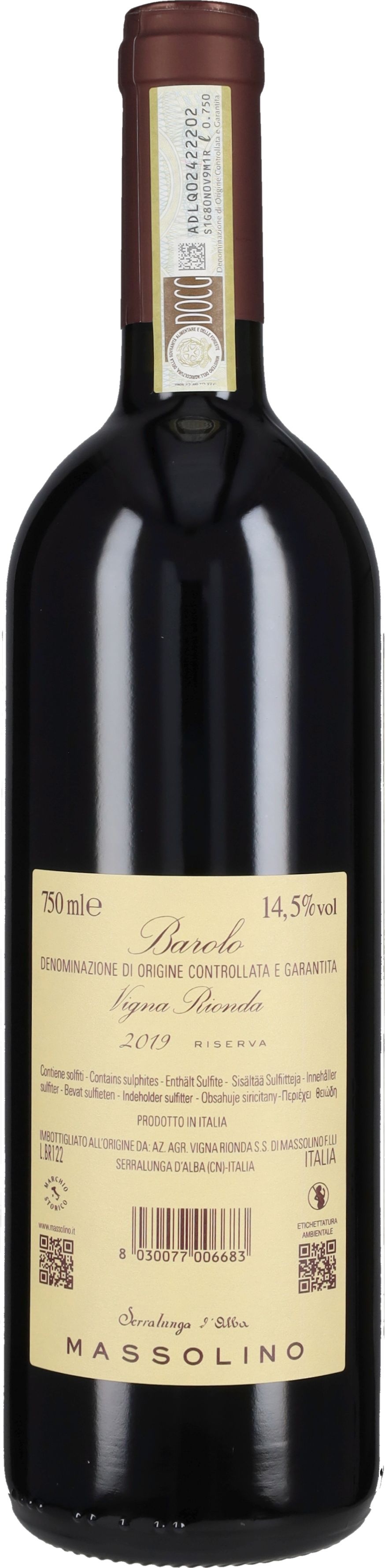 Barolo Riserva 'Vigna Rionda' Massolino 2019