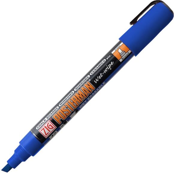 ZIG Wet-Wipe 6mm blÃ¥ 12st