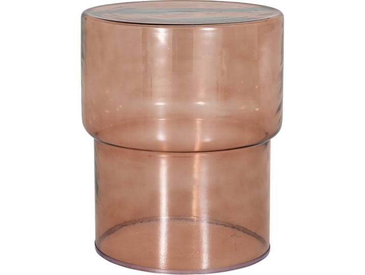 Beistelltisch Evelyne dunkelbraun Glas B 39.5 H 49 cm