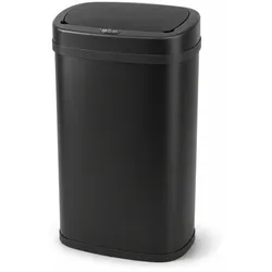 Five Stars® Sensor-Mülleimer - 60 Liter - Edelstahl - Soft-Close-Deckel - Schwarz