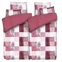 SOFT HARMONY Wendebettwäsche Kästchen mit Blumen Mikrofaser samtweich Doppelbett, 6tlg.