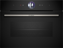CSG7361B1 Einbau-Kompaktdampfbackofen 45cm Schwarz 21Heizarten HomeConnect BoschAssist