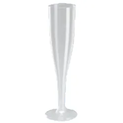 100 Champagnerglas 0,1 l Polystyrol mit Fuß einteilig – Einweg 100 ml